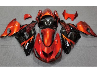 Aftermarket 2006-2011 Burnt Orange Black Kawasaki ZX14R Motorcycle Fairing