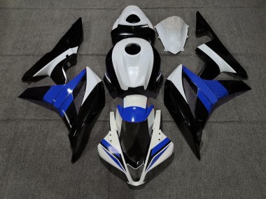 Aftermarket 2007-2008 Black White and Blue Honda CBR600RR Motorcycle Fairing