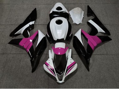 Aftermarket 2007-2008 Black White and Pink Honda CBR600RR Motorcycle Fairing