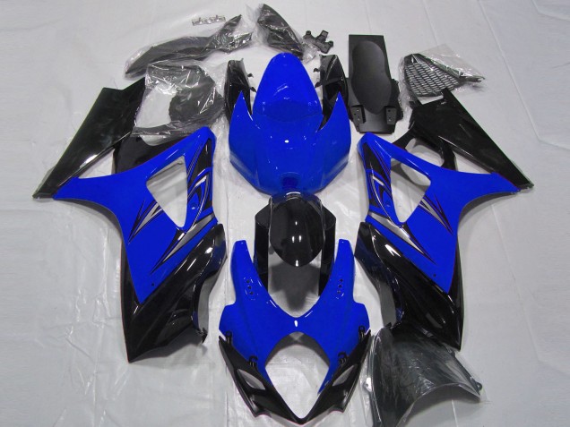 Aftermarket 2007-2008 Blue and Black Suzuki GSXR 1000 Motorcycle Fairing