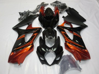 Aftermarket 2007-2008 Burnt Orange and Black Suzuki GSXR 1000 Motorcycle Fairing