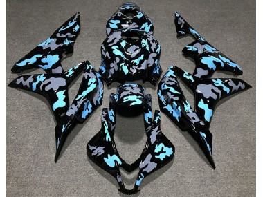 Aftermarket 2007-2008 Custom Camo Blue Honda CBR600RR Motorcycle Fairing