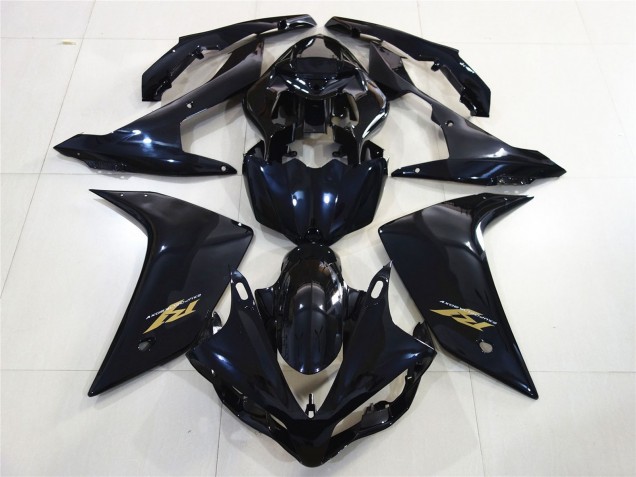 Aftermarket 2007-2008 Gloss Black Gold Yamaha R1 Motorcycle Fairing