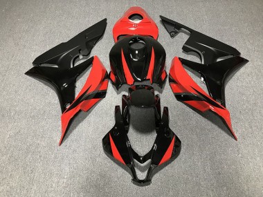 Aftermarket 2007-2008 Gloss Black & Red Honda CBR600RR Motorcycle Fairing