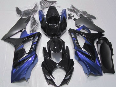 Aftermarket 2007-2008 Gloss Black and Blue Suzuki GSXR 1000 Motorcycle Fairing