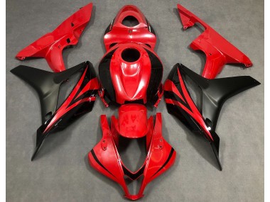 Aftermarket 2007-2008 Pearl Red & Black Honda CBR600RR Motorcycle Fairing