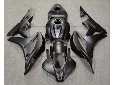 Aftermarket 2007-2008 Plain Matte Black Honda CBR600RR Motorcycle Fairing