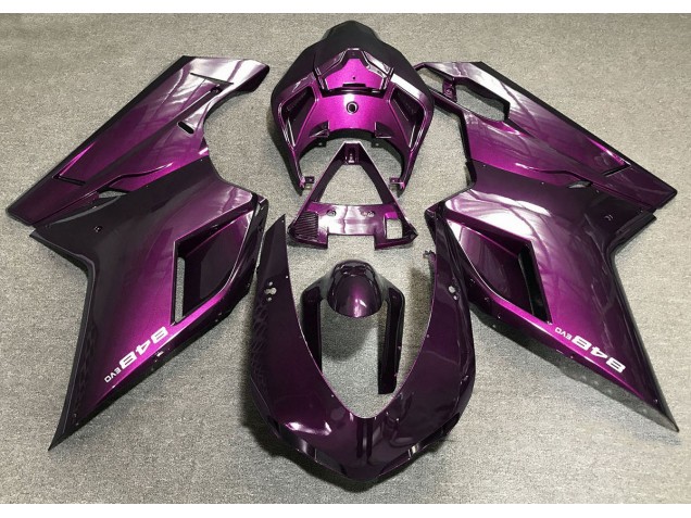 Aftermarket 2007-2012 Deep Pink Ducati 848 1098 1198 Motorcycle Fairing