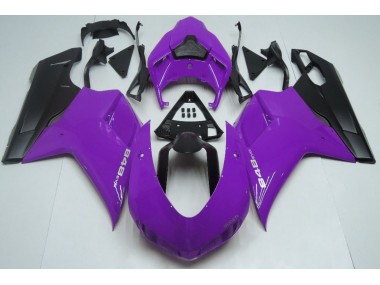 Aftermarket 2007-2012 Gloss Purple & Black Ducati 848 1098 1198 Motorcycle Fairing