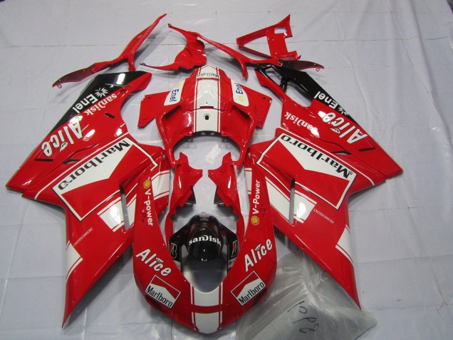 Aftermarket 2007-2012 Marlboro Ducati 848 1098 1198 Motorcycle Fairing