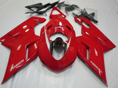 Aftermarket 2007-2012 OEM Style Gloss Red Ducati 848 1098 1198 Motorcycle Fairing