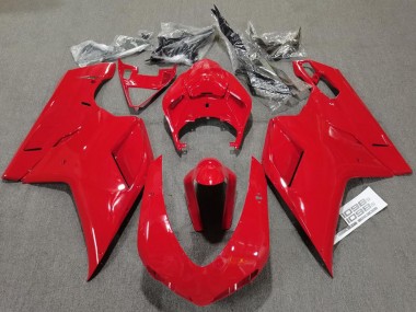 Aftermarket 2007-2012 Plain Gloss Red Ducati 848 1098 1198 Motorcycle Fairing