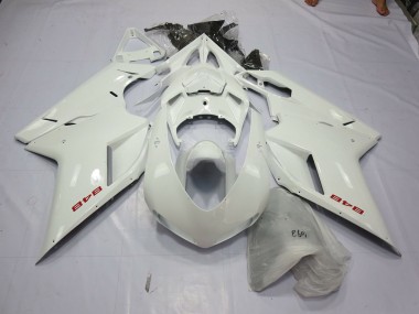 Aftermarket 2007-2012 White Pearl Ducati 848 1098 1198 Motorcycle Fairing