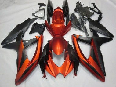 Aftermarket 2008-2010 Burnt Matte Orange Suzuki GSXR 600-750 Motorcycle Fairing