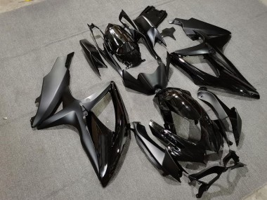 Aftermarket 2008-2010 Matte Black & Chrome Suzuki GSXR 600-750 Motorcycle Fairing