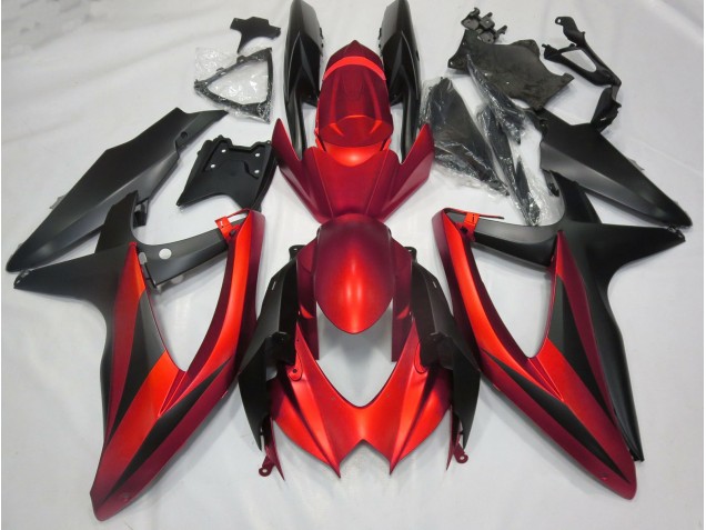 Aftermarket 2008-2010 Matte Red No R Suzuki GSXR 600-750 Motorcycle Fairing