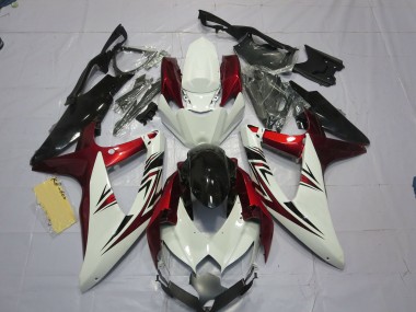 Aftermarket 2008-2010 Red White Black Suzuki GSXR 600-750 Motorcycle Fairing