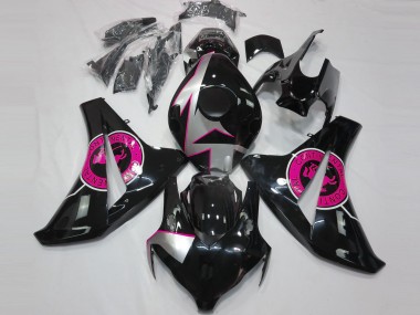 Aftermarket 2008-2011 Gloss Black & Pink Honda CBR1000RR Motorcycle Fairing