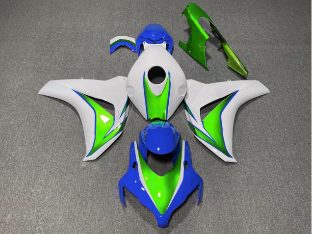 Aftermarket 2008-2011 Gloss Green and Blue Honda CBR1000RR Motorcycle Fairing