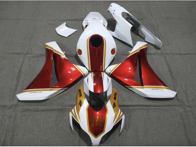 Aftermarket 2008-2011 Gold and Red 19 Honda CBR1000RR Motorcycle Fairing