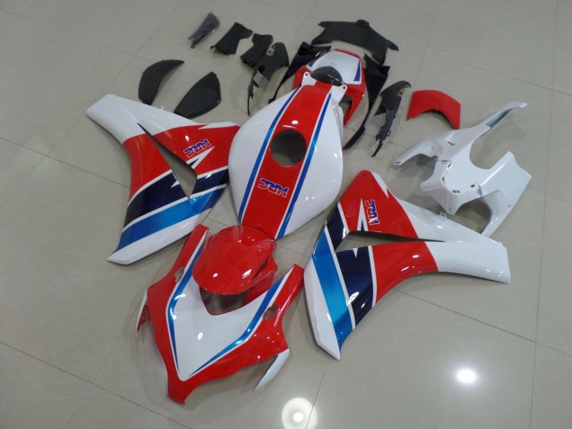 Aftermarket 2008-2011 Red Blue and White Honda CBR1000RR Motorcycle Fairing