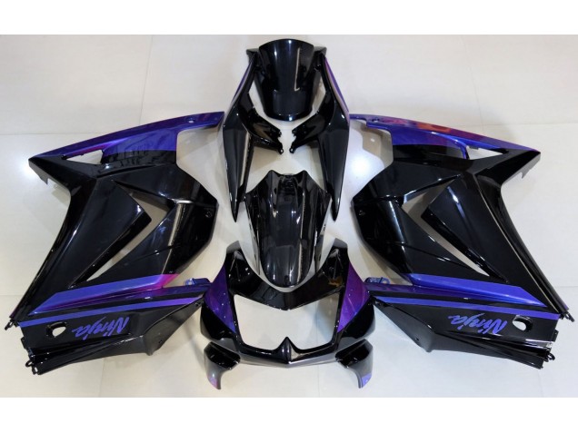 Aftermarket 2008-2013 Gloss Black & Blue Kawasaki Ninja 250 Motorcycle Fairing