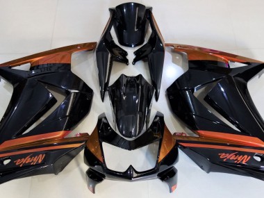 Aftermarket 2008-2013 Gloss Black & Orange Kawasaki Ninja 250 Motorcycle Fairing