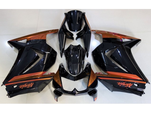 Aftermarket 2008-2013 Gloss Black & Orange Kawasaki Ninja 250 Motorcycle Fairing