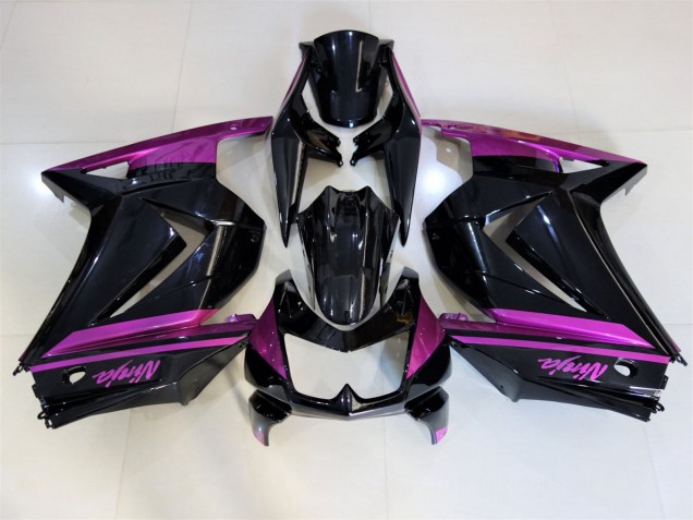 Aftermarket 2008-2013 Gloss Black & Purple Kawasaki Ninja 250 Motorcycle Fairing