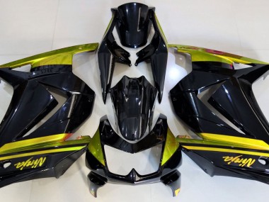 Aftermarket 2008-2013 Gloss Black & Yellow Kawasaki Ninja 250 Motorcycle Fairing