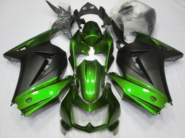 Aftermarket 2008-2013 Green and Matte Black Kawasaki Ninja 250 Motorcycle Fairing