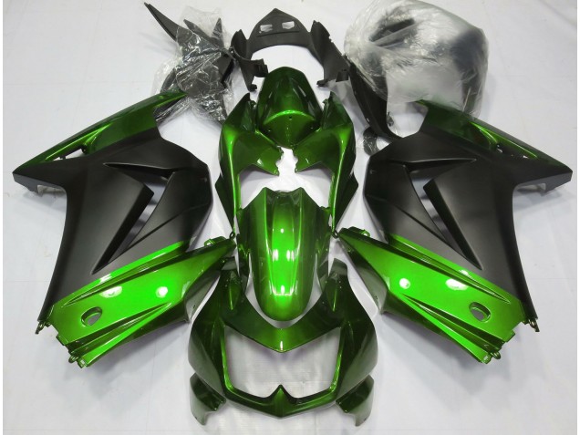 Aftermarket 2008-2013 Green and Matte Black Kawasaki Ninja 250 Motorcycle Fairing