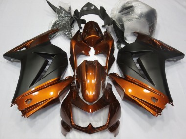 Aftermarket 2008-2013 Orange and Matte Black Kawasaki Ninja 250 Motorcycle Fairing