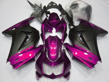 Aftermarket 2008-2013 Pink and Matte Black Kawasaki Ninja 250 Motorcycle Fairing