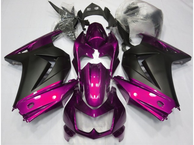 Aftermarket 2008-2013 Pink and Matte Black Kawasaki Ninja 250 Motorcycle Fairing