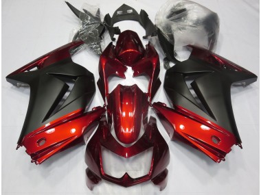 Aftermarket 2008-2013 Red and Matte Black Kawasaki Ninja 250 Motorcycle Fairing