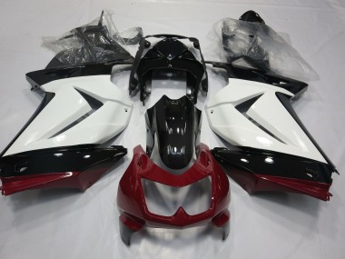 Aftermarket 2008-2013 White Red and Black Kawasaki Ninja 250 Motorcycle Fairing