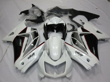 Aftermarket 2008-2013 White and Black Kawasaki Ninja 250 Motorcycle Fairing