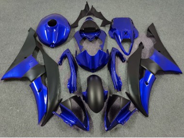 Aftermarket 2008-2016 Deep Blue and Matte Black Yamaha R6 Motorcycle Fairing