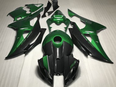 Aftermarket 2008-2016 Green w Carbon Style Yamaha R6 Motorcycle Fairing