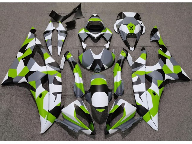 Aftermarket 2008-2016 Light Green Camo Plain Yamaha R6 Motorcycle Fairing