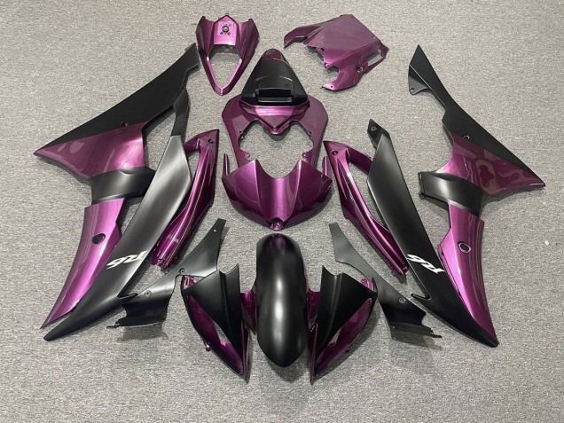 Aftermarket 2008-2016 Light Purple and Matte Black Yamaha R6 Motorcycle Fairing