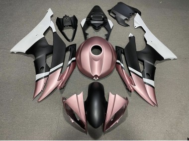 Aftermarket 2008-2016 Matte Black and Rose Gold Yamaha R6 Motorcycle Fairing