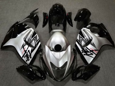 Aftermarket 2008-2019 Gloss Black & Silver Design Suzuki GSXR 1300 Motorcycle Fairing