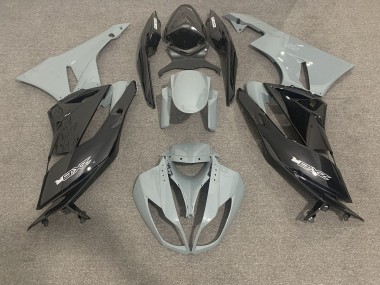 Aftermarket 2009-2012 Gloss Grey and Black Kawasaki ZX6R Motorcycle Fairing