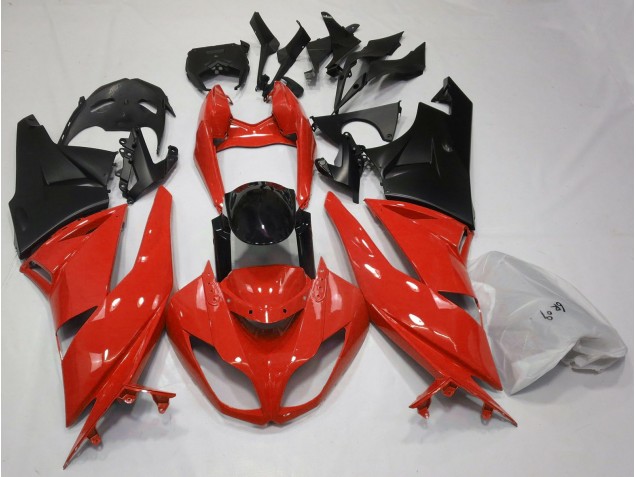 Aftermarket 2009-2012 Gloss Red & Black Kawasaki ZX6R Motorcycle Fairing