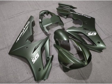 Aftermarket 2009-2012 Matte Green White Triumph Daytona 675 Motorcycle Fairing