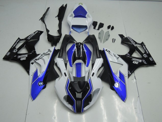 Aftermarket 2009-2016 Blue and White BMW S1000RR Motorcycle Fairing