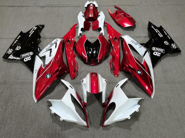 Aftermarket 2009-2016 Candy Red and White BMW S1000RR Motorcycle Fairing