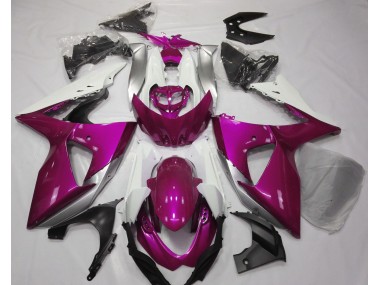 Aftermarket 2009-2016 Gloss Pink & White Suzuki GSXR 1000 Motorcycle Fairing